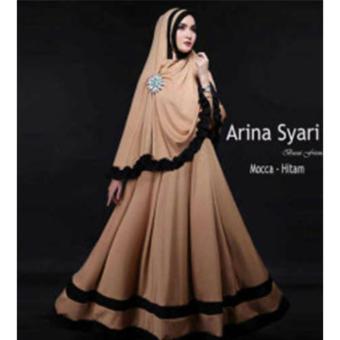 Gambar Dress arina syarii mocca hitam