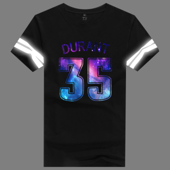 Gambar Durant Chris basket reflektif t shirt (Hitam 2)