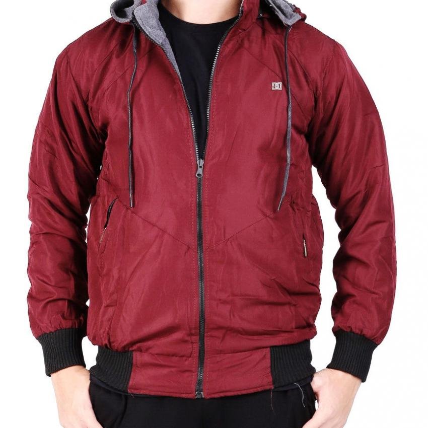 ERDS Jaket Parasut Bolak-Balik Maroon-Dark Grey