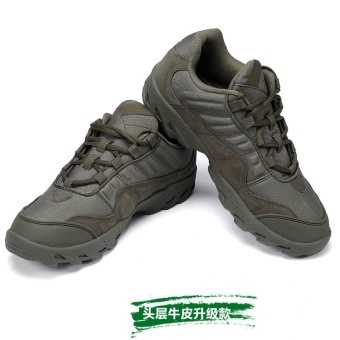 Gambar ESDY Army Male Commando Combat Desert Winter Outdoor Hiking BootsLanding Tactical Military Shoes Men Casual Leather Shoes (Size 39  45) Green   intl
