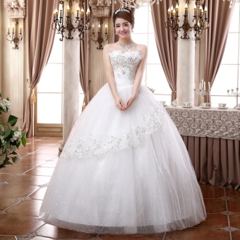 Gambar Ever Dresses Wemen s Maxi Wedding Dress Strapless Sequined Bridal Gown   intl