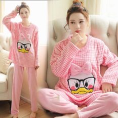 F Fashion Baju Tidur Wanita Pita Daisy - Pink / Piyama Wanita / Baju Tidur Wanita / Baju Santai / Piyama Dewasa / Piyama Karakter