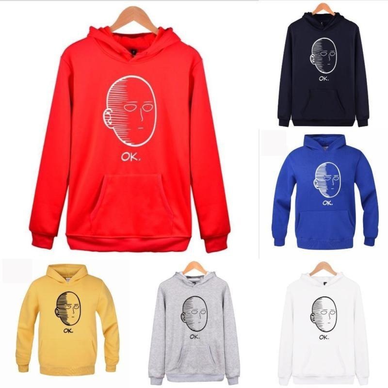 Fantastis Bunga Merek Baru Anime ONE Oppai Hoodies ONE PUNCH-MAN Kembali Membuat Fleece Jacket Harajuku Sweatshirts Satu PUNCH MAN Pria dan Wanita Hoodies 8 Warna-Kuning-M-Intl