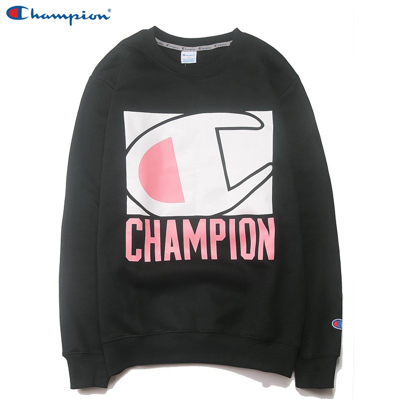 Fashion Juara Hoodies Sweatshirt Hip-Hop Street Dance Eropa dan Amerika Juara Pink Plus Logo Velvet Sweater Berkualitas Baik-Intl