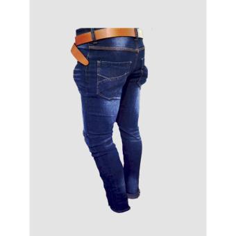 Gambar Fashion Pria Celana Jeans Denim Fit SKinny Warna  Blue Navy