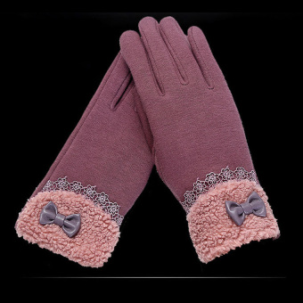 Fashion Women Outdoor Winter Warm Click Touch Screen Gloves(Purple) - Intl Mei 2018 - 2 Fashion Women Outdoor Winter Warm Click Touch Screen Gloves(Purple) - intl - 2