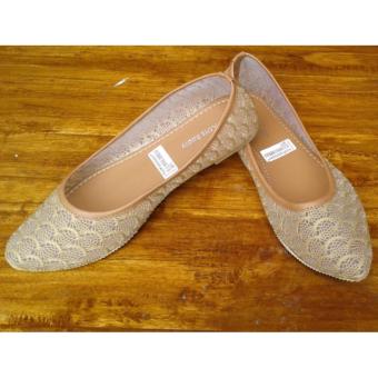 Gambar Flat Shoes Motif Brokat