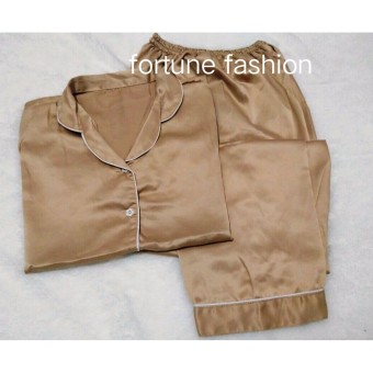 jual fortune fashion piyama cp satin coklat muda fortune fashion di lazada omjoni jual fortune fashion piyama cp satin coklat muda fortune fashion di lazada omjoni