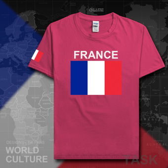 Harga France sepak bola kapas t shirt pria lengan pendek kemeja pakaian
(Lengan pendek Haley Kang warna) Online Terbaik