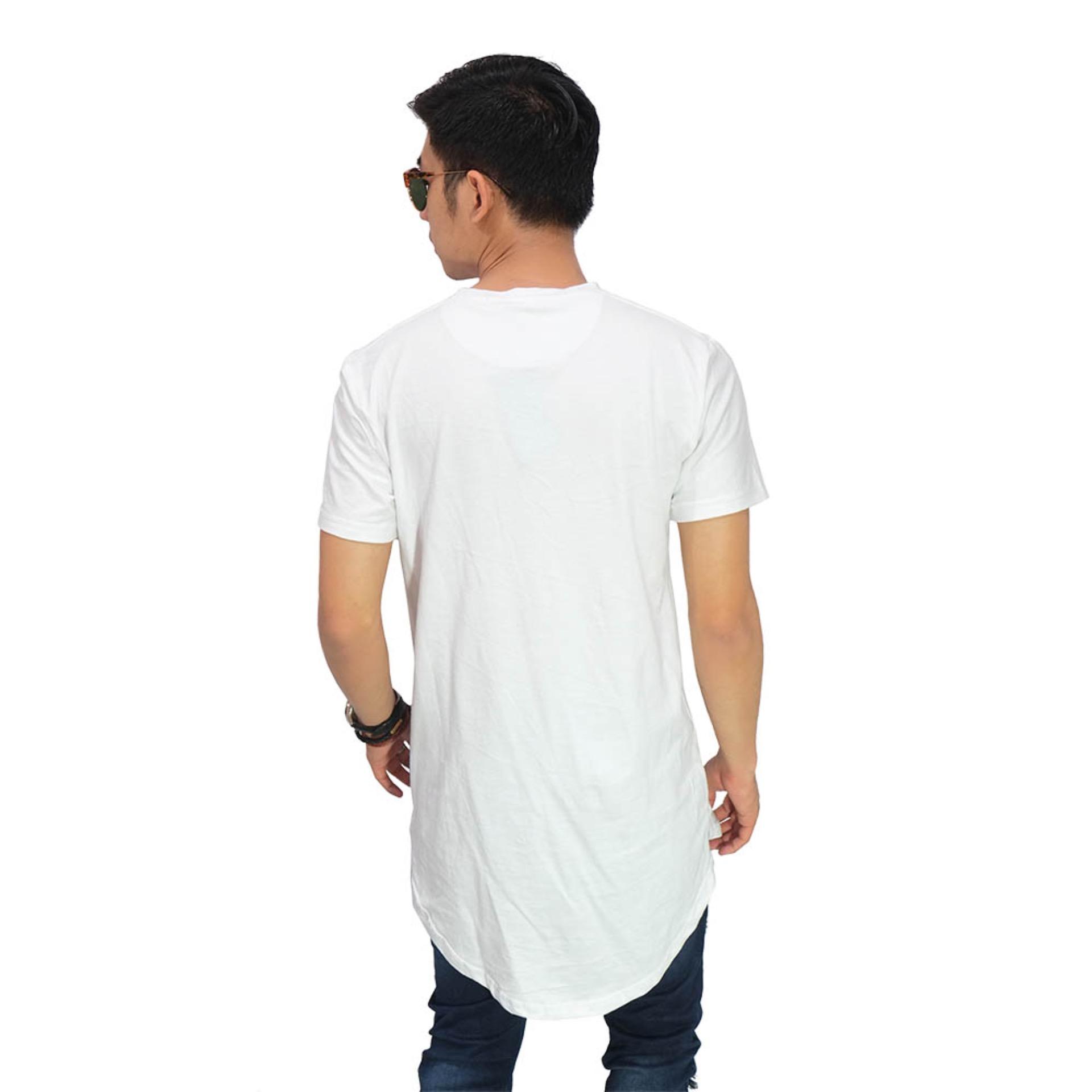 Frozenshop.com - Longline T-Shirt Basic White .