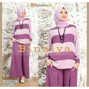 Gambar Gamis   Baju   Setelan Wanita Muslim Binaiya Syari Lavender
