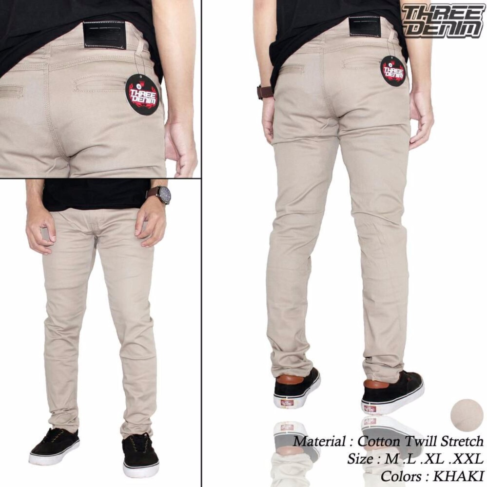 GNZ Celana Chino Skinny Panjang ( Khaki )