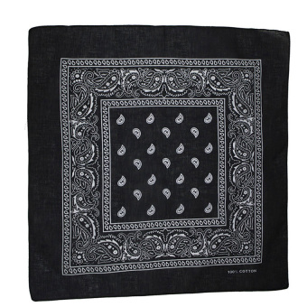 Gambar Gracefulvara New Paisley Bandana Head wrap Cotton Head Wrap NeckScarf Wristband Handkerchief   Black   intl