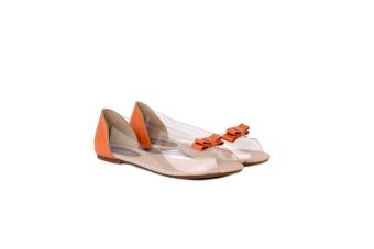 Gambar Gshop TNO 6138 sepatu Flat Casual wanita   Sintetis + fiber   gaul dan kekinian (orange)