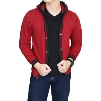 Gambar Gudang Fashion   Cardigan Pria Panjang   Merah