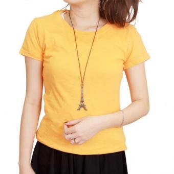 Gambar Gudang Fashion   T Shirt Polos Wanita   Orange Muda