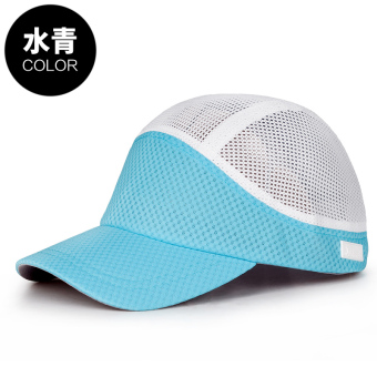 Gambar Hari pasang kasual UV perempuan bernapas kebugaran topi topi (Air biru)