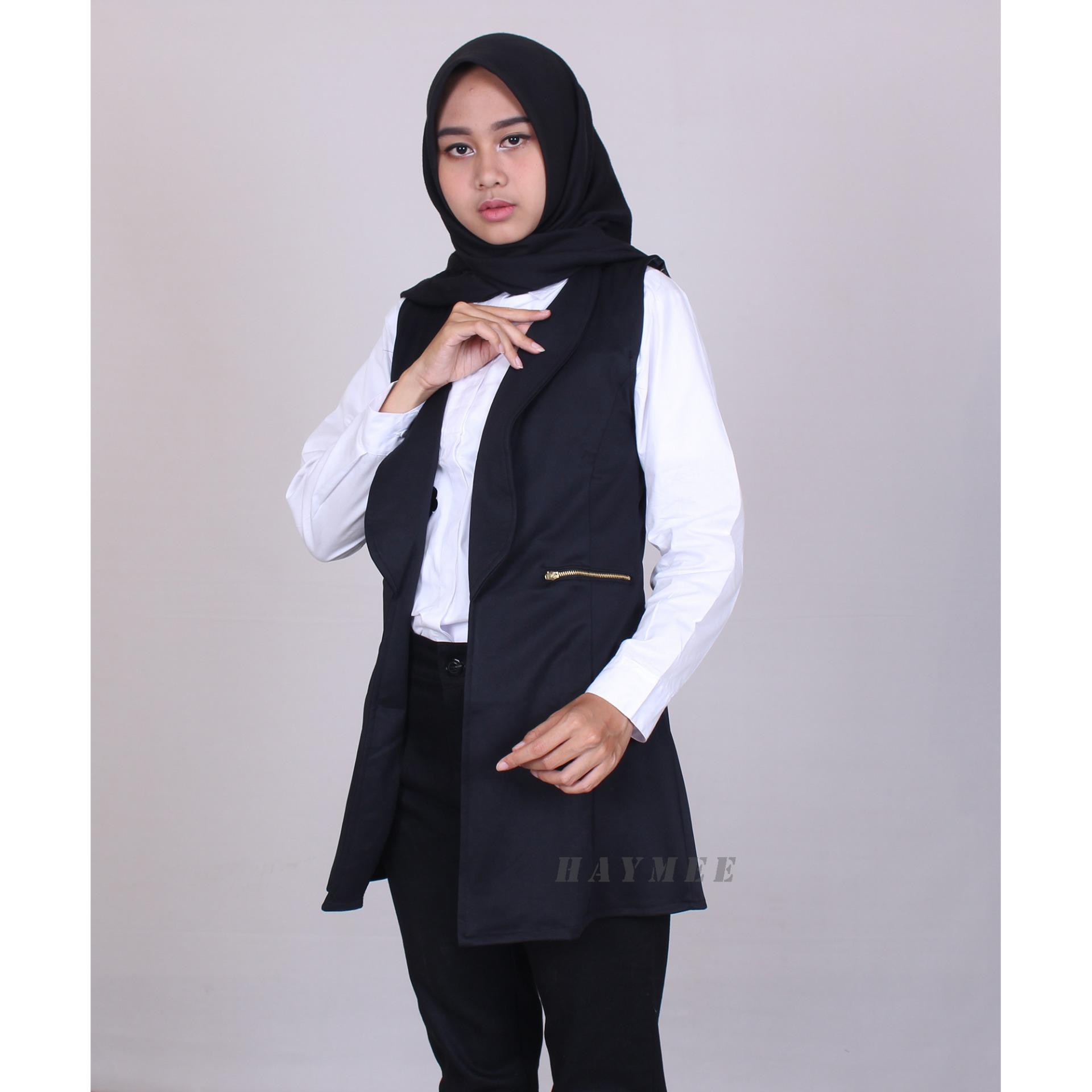 HaymeeStore Baju Outer Wanita Atasan Cardigan Cewek Blazzer Kantor Kerja Cewe Jas Formal Casual Slaveless