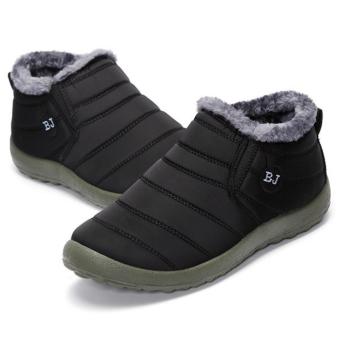 HOT Women's Winter Warm Fabric Fur-lined Slip On Ankle Snow Boots Sneakers Shoes Black - Intl Desember 2018 - 2 HOT Women's Winter Warm Fabric Fur-lined Slip On Ankle Snow Boots Sneakers Shoes black - intl - 2
