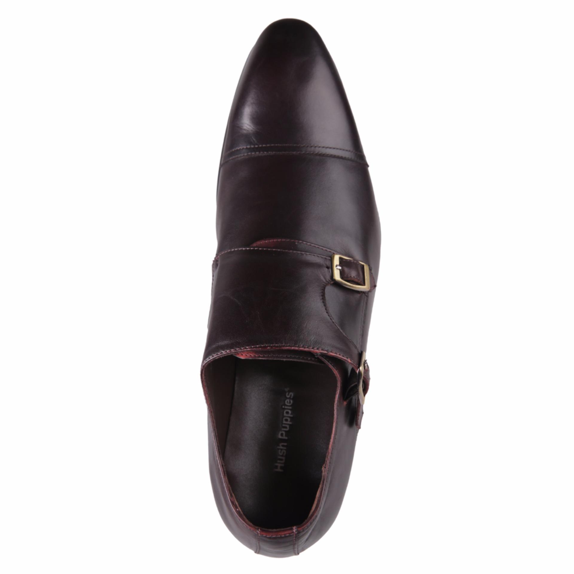 Hush Puppies Sepatu Pria Antoine Monk Strap - Dark Brown .