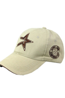Ormano Topi Baseball Snapback Korean Style P-Star Cap - Coklat Muda