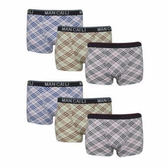 EELIC CDP-012 -1 MIX 6 PCS Celana Dalam Pria Kotak Bergaris