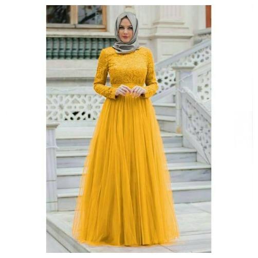 IndonesiaHeritage Gamis Syari Pesta Brukat - Baju Kondangan Muslimah - Kaftan Premium - Busana Fashion Muslim Wanita - Maxy Dress - Kebaya Modern ihalmaer