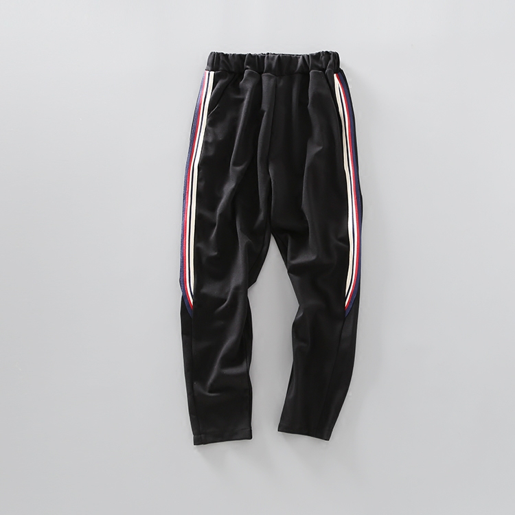 Jahitan Model Panas Flounced Bergaris T Shirt Biru Dan 