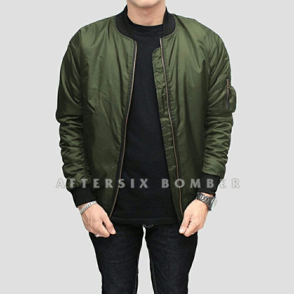 Jaket bomber pria polos premium - jaket pilot - jaket flight - Hitam - Navy - HIjau - Maroon