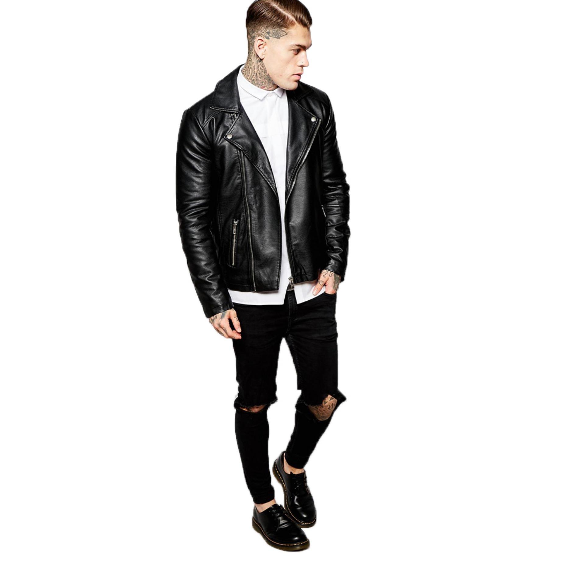 jaket kulit motor pria casual rock n roll cek harga jaket kulit motor pria casual rock n roll cek harga