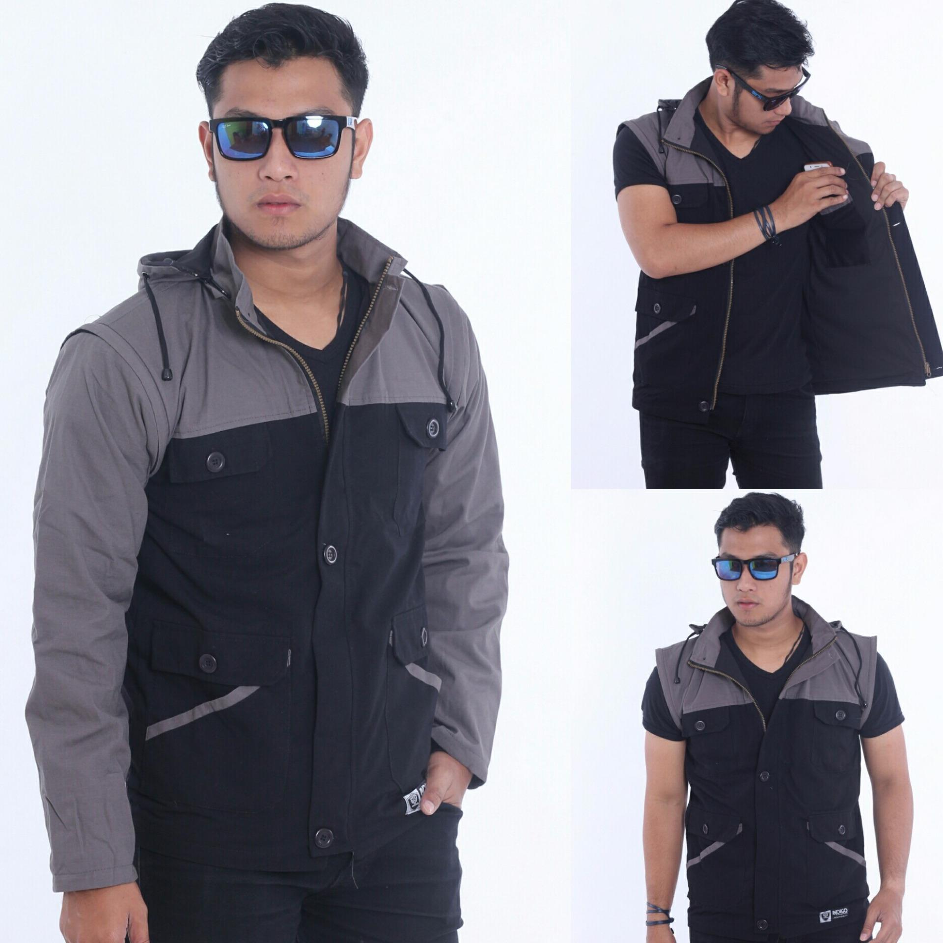 Jaket parka rompi pria kombinasi terbaru