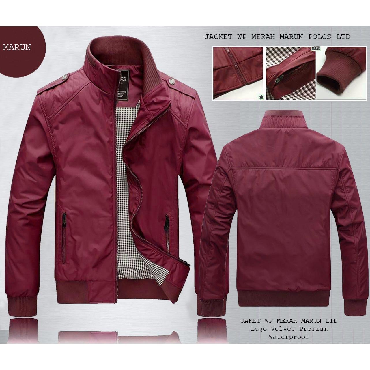 Jaket WP Biru Polos Waterproof Tersedia 6 Pilihan Warna Promo