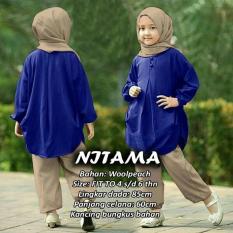 J&C Nitama 3In1 Gamis Kids / Setelan Muslim Anak / Gamis Anak / Gamis Muslim Anak / Dress Anak / Baju Muslim Anak / Kaos Anak / Celana Anak / Stelan Anak / Baju Anak 1 Stel