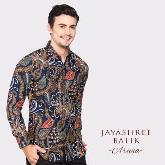 Gambar Jayashree Batik Kemeja Slimfit ARUNA Navy Long Sleeve Pria