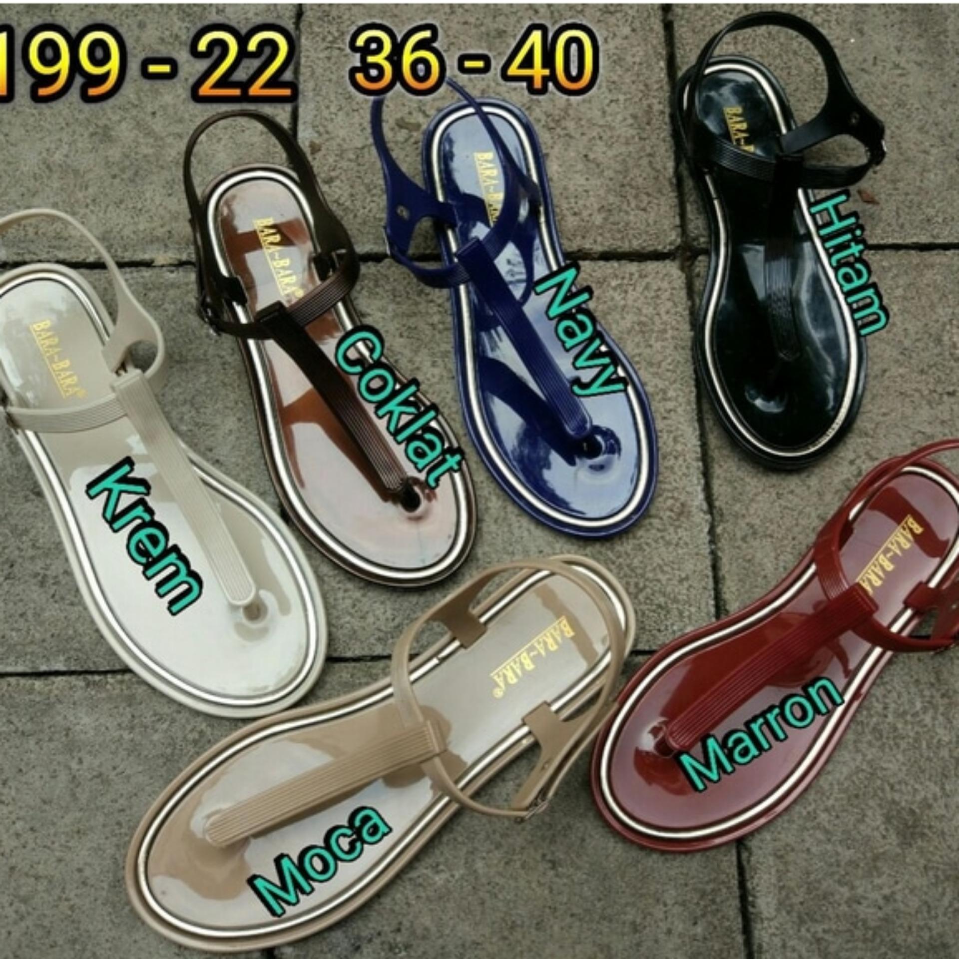 Jelly Sandal Jepit Bara Bara Sendal Japit Tali Karet Import