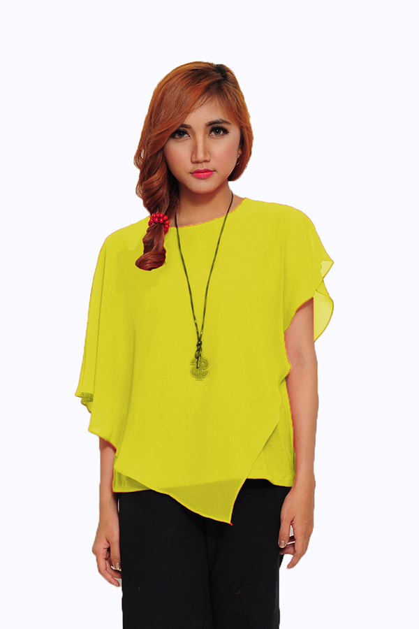 Jfashion Blus Chiffon Kombinasi Spandek Gaya Korea Model Sayap Jfashion Blus Chiffon Kombinasi Spandek Gaya Korea Model Sayap