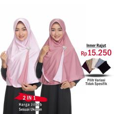 Jilbab 2 Warna Fashion Muslim Terbaru Wanita Kekinian Model Sekarang Model Jaman Now Jilbab Bolak Balik Instan 2 in 1 atau Inner Rajut Hijab Instant Bergo Dua warna Khimar Syari Jumbo Jilbab Pengajian Multifungsi Pet Anti Tembem Termurah