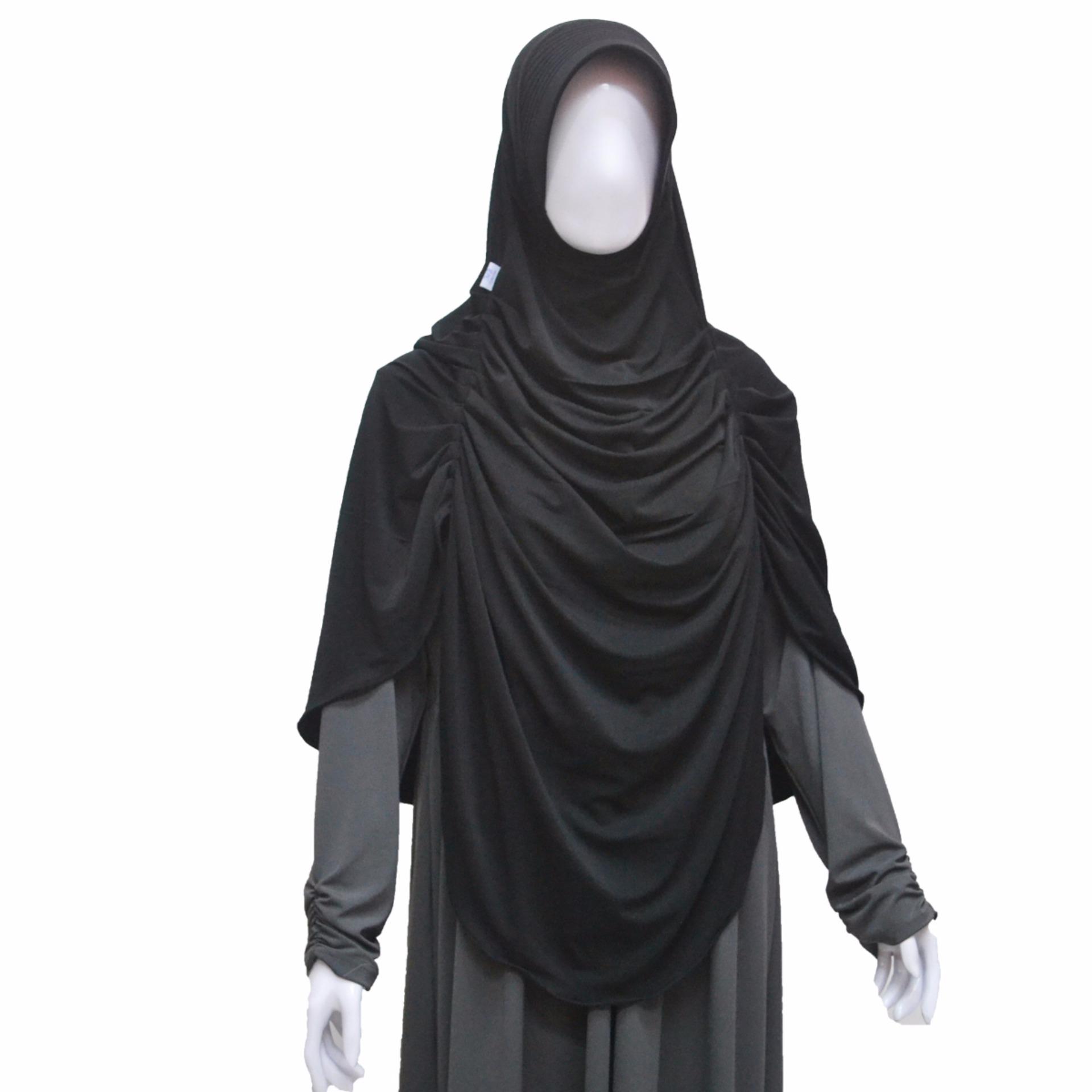 Jilbab Instan Serut Dada Karen - Biru dongker Jilbab Instan Serut Dada Karen - Biru dongker