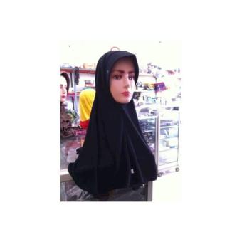 Gambar Jilbab Sekolah Warna Hitam Polos   Jilbab Anak SD Jilbab Serut SizeM