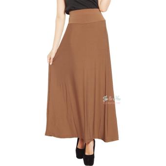 Gambar JO   NIC A Line Maxi Skirt Rok Hijab   Fit to XL   Mocca