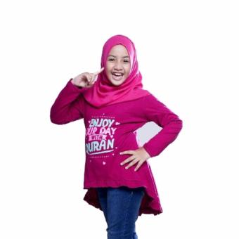 Gambar Kaos Anak Muslim Pinguin Marun (3 4 Year)