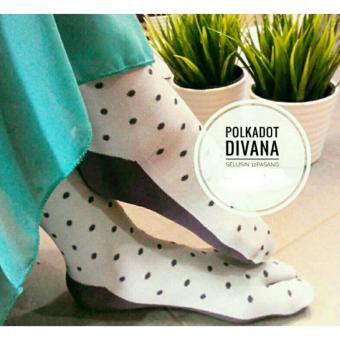 Gambar kaos kaki jempol polkadot divana [ 12 pasang = warna random ]