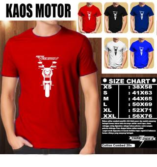 Gambar KAOS MOTOR Distro Baju T Shirt Otomotif YAMAHA NEW VIXION SILUETTAMPAK DEPAN