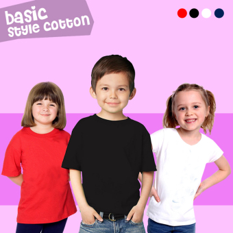 Gambar Kaos Polos Anak Tshirt Brended Basic Colour