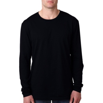 KaosBRO Kaos T-Shirt O-Neck Lengan Panjang Slim - Hitam