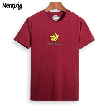 Gambar Kapas bambu buah dicetak pecinta t shirt (Keunguan merah pisang)