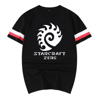 Gambar Kapas Blizzard permainan Zhou Bian anak laki laki t shirt (Hitam 15)