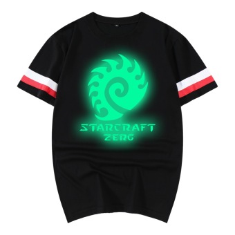 Gambar Kapas Blizzard permainan Zhou Bian anak laki laki t shirt (Hitam 4)