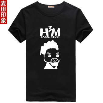 Jual Kasual warna solid musim panas leher bulat t shirt t shirt (H3M
hitam) Online Terjangkau