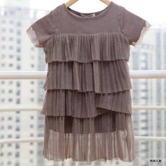 Jual Kawat perak kue gaun putri gadis gaun (Gelap khaki) Online Review